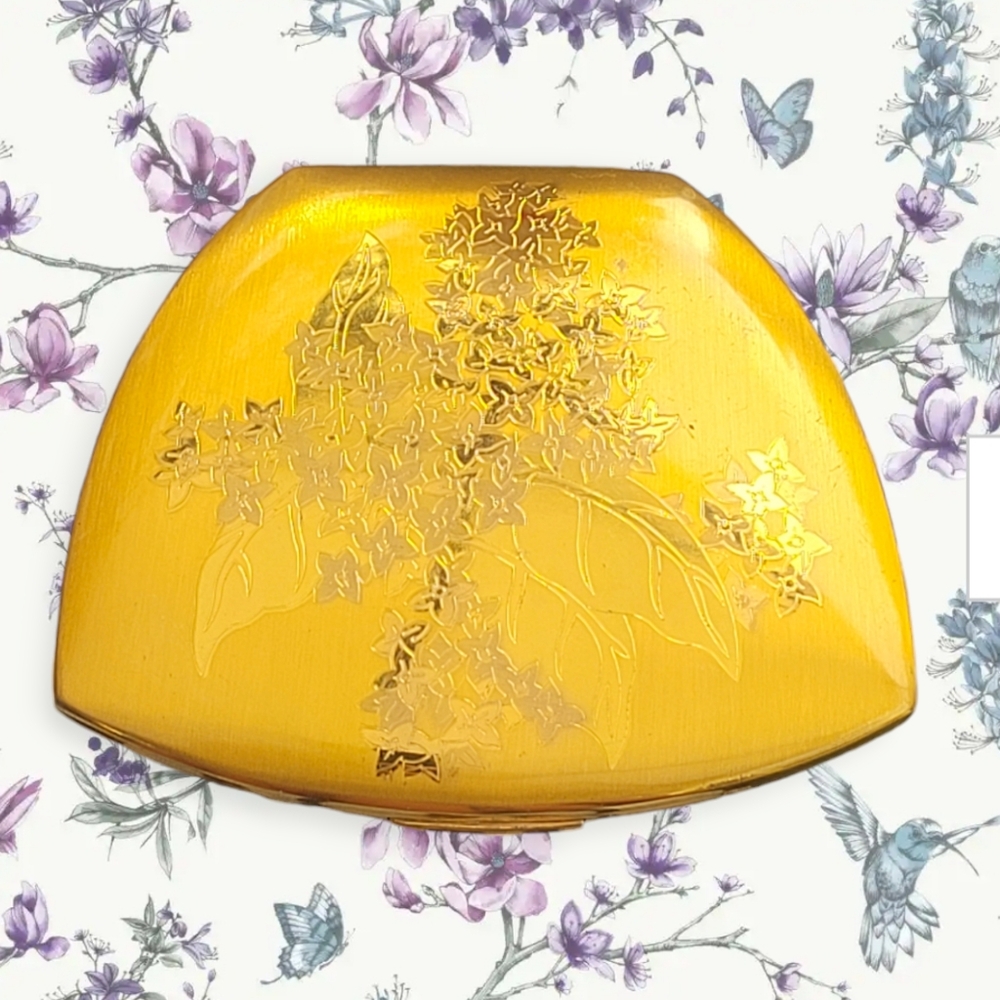 Vintage Gold Tone Compact